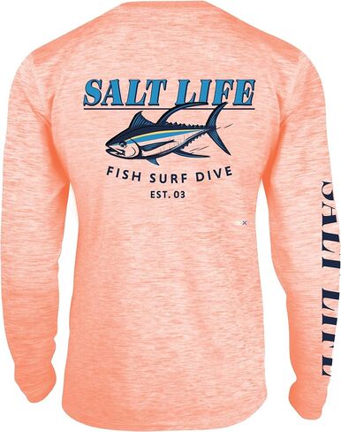 Salt Life Men's Tuna Town Long Sleeve Performance Tee in Saudi Arabia