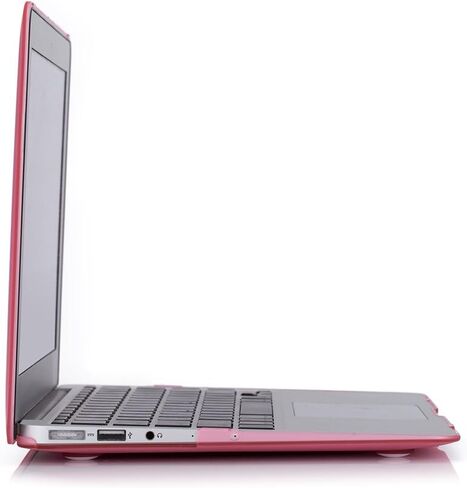 حافظة RUBAN متوافقة مع إصدار MacBook Air 11 بوصة (A1370/A1465) - غطاء واقٍ نحيف سهل التركيب وغطاء لوحة المفاتيح وغطاء لوحة المفاتيح، واقي شاشة لجهاز MacBook Air 11 (وردي) in Kuwait