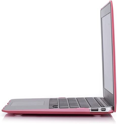 حافظة RUBAN متوافقة مع إصدار MacBook Air 11 بوصة (A1370/A1465) - غطاء واقٍ نحيف سهل التركيب وغطاء لوحة المفاتيح وغطاء لوحة المفاتيح، واقي شاشة لجهاز MacBook Air 11 (وردي) in Kuwait