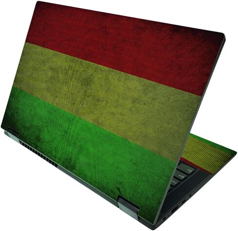 MightySkins Skin Compatible with Lenovo IdeaPad Flex 5 2-in-1 15" (2021) - Rasta Rainbow | Protective, Durable, and Unique Vinyl Decal wrap Cover | Easy to Apply and Change Style | Made in The USA in Kuwait