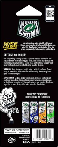 Turtle Wax X Mister Cartoon 54227 So Fresh Odor Eliminating Fogger, Car Air Freshener, Long Lasting Scent, Clean Blast Fragrance, 2 oz in Saudi Arabia