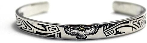 COSUMOSU Sterling Silver Southwest Native American Kokopelli Cuff Bangle Bracelet Adjustable in Saudi Arabia