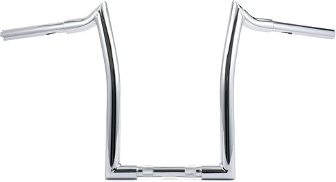 MoKitDora Sportster Dyna Softail 10" Rise Ape Hangers 1.25" Fat 1" مشبك المقود قضبان Meathook لـ Harley XL 883/1200,1994-up Road King & 1998-2013 Road Glide، أسود لامع in Kuwait