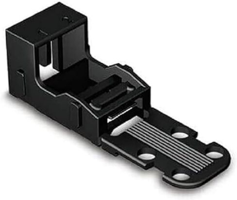 221-502 | WAGO 221 Series mounting Carrier (24-12 AWG) | 2-Conductor | for Panel Mount | Black | [Box of 10 Pieces] in Saudi Arabia