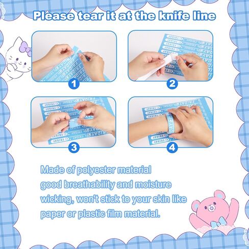 500pcs Wristbands for Events, Blue Friday Wristbands with Number 001-500 Waterproof Polyester Wristbands Day of The Week Bracelets Wrist Bands for Events Concert Festival Party in Saudi Arabia