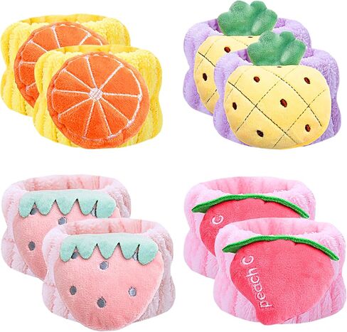 8 قطع من المناشف المصنوعة من الألياف الدقيقة، سوار معصم للمنتجعات الصحية، فاكهة الصيف اللطيفة للأطفال والبنات والنساء، تمنع تسرب الماء إلى ذراعيك in Kuwait