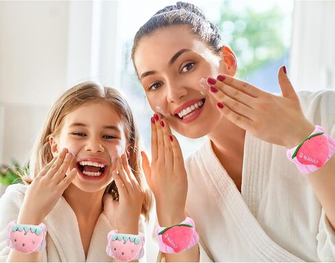 8 قطع من المناشف المصنوعة من الألياف الدقيقة، سوار معصم للمنتجعات الصحية، فاكهة الصيف اللطيفة للأطفال والبنات والنساء، تمنع تسرب الماء إلى ذراعيك in Kuwait