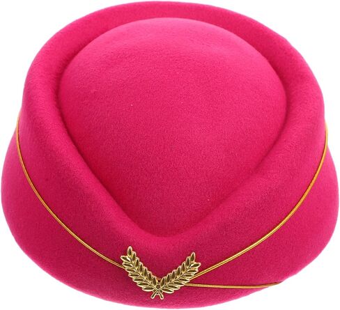 STOBOK Stewardess Hat Roleplay Costume Pillbox Hat Blue Hat Lady Dimitrescu Cosplay Flight Cap Lord Farquaad Hat Decorative Hat Cosplay Stewardess Hat Vintage Flight Attendant Hat Dimit in Saudi Arabia
