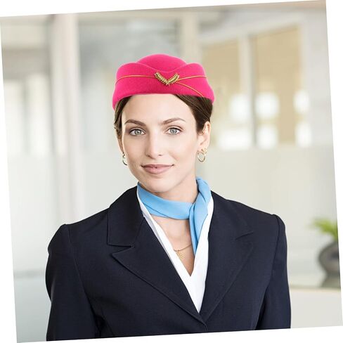 STOBOK Stewardess Hat Roleplay Costume Pillbox Hat Blue Hat Lady Dimitrescu Cosplay Flight Cap Lord Farquaad Hat Decorative Hat Cosplay Stewardess Hat Vintage Flight Attendant Hat Dimit in Saudi Arabia