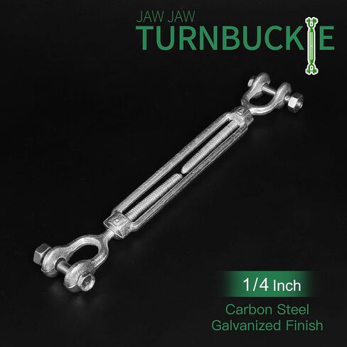 5/8" Jaw Jaw Turnbuckle Galvanized Jaw and Jaw Turnbuckle, Jaw Jaw Closed Body Marine Turnbuckle Jaw, 5000lbs Working Load Limit, Durable for Wire Rope Cable (5/8" x 12") in Saudi Arabia