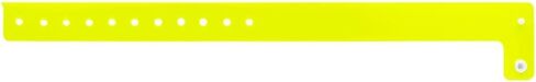 100 WristCo Extended Wear Premium Neon Blue Vinyl Secure Snap Wristbands - 5/8" x 10" - Adjustable Bracelets for Events, Waterproof, Durable, Wrist Bands for Waterparks Concerts Festival in Saudi Arabia