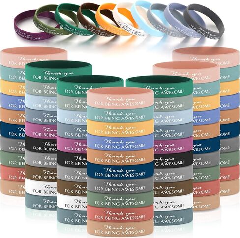 200 Pcs Inspirational Wristband Motivational Silicone Bracelets Bulk Positive Rubber Bracelet Employee Appreciation Gift for Coworker Graduation Gift(Thank You for Being Awesome) in Saudi Arabia
