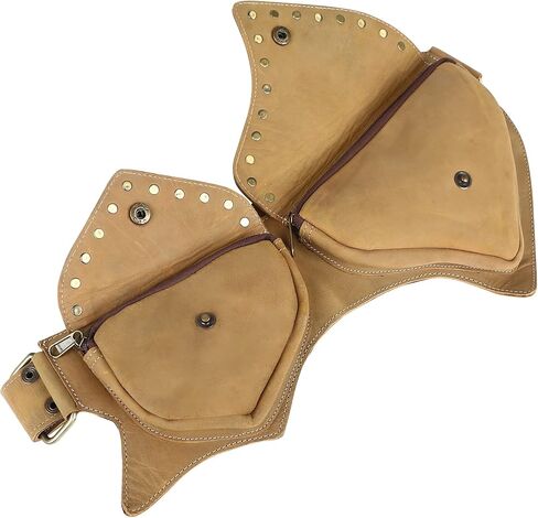 حقيبة خصر من الجلد قابلة للتعديل من Hunter للجري والرياضة والمشي لمسافات طويلة وحزام السفر (بني داكن) in Kuwait