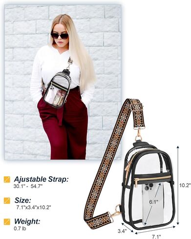 محافظ شفافة من PACKISM للنساء في الاستاد وحقيبة حبال شفافة للحفلات الموسيقية والمهرجانات الرياضية والأحداث ويوم الألعاب، مجموعة تخفيضات in Kuwait