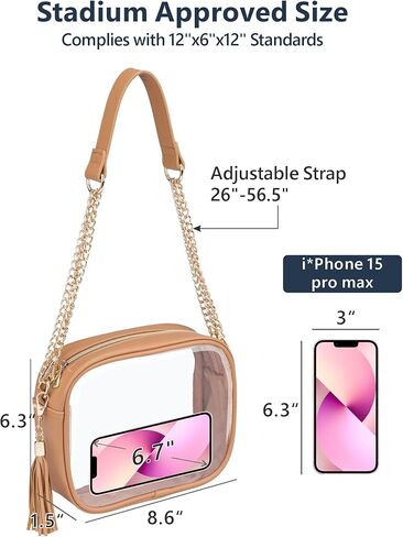 محافظ شفافة من PACKISM للنساء في الاستاد وحقيبة حبال شفافة للحفلات الموسيقية والمهرجانات الرياضية والأحداث ويوم الألعاب، مجموعة تخفيضات in Kuwait
