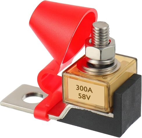 MEROM 300A 58V كتلة الصمامات محطة البطارية جبل مجموعة كتلة الصمامات مع 5/16 "-18 (8 مم) مسمار المحطة، MRBF لمركبات الطاقة الجديدة RVs السفن السياحية الرافعات بطاريات الشحن أكوام in Kuwait