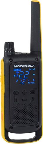 Motorola Talkabout T475 Two Way Radio 4-Pack Walkie Talkies Black/Yellow 22 Channels PTT Earpieces Carrying Case in Saudi Arabia