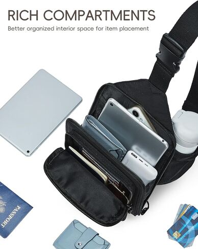 CLUCI Sling Bag for Women and Men, Lightweight Crossbody Bag, Casual Backpack Fanny Packs Chest Bag for Travel in Saudi Arabia