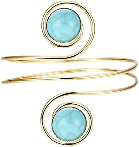 Gold Plated Upper Arm Bracelet Cuff Bangle Flower Sun Moon Butterfly Swirl Upper Arm Armlet Simple Bracelets Adjustable Armband Jewelry for Women Girls in Kuwait