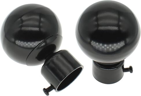 Window Curtain Rod Cap Finials 4 Pcs Metal Window Curtain Rod End Plug with fixing screw for 1.1inch Diameter Roman Curtain Rods [FDXGYH] in Saudi Arabia