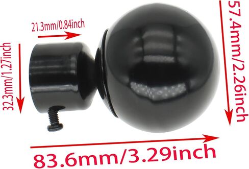 Window Curtain Rod Cap Finials 4 Pcs Metal Window Curtain Rod End Plug with fixing screw for 1.1inch Diameter Roman Curtain Rods [FDXGYH] in Saudi Arabia