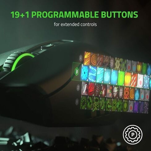 ماوس الألعاب اللاسلكي Razer Naga Pro: لوحة جانبية قابلة للتبديل مع تكوينات 2، 6، 12 زرًا - التركيز + مستشعر بصري 20K DPI - أسرع مفتاح ماوس للألعاب - إضاءة Chroma RGB (متجددة) in Kuwait