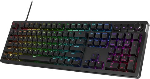 HyperX Alloy Rise - لوحة مفاتيح ألعاب ميكانيكية قابلة للتبديل السريع، كمبيوتر شخصي، مستشعر الإضاءة المحيطة، حشية مثبتة، مفاتيح خطية in Kuwait