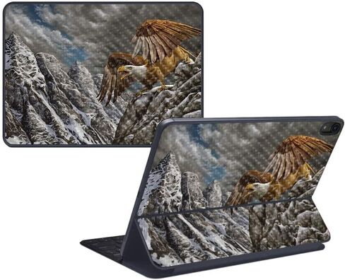 غلاف MightySkins من ألياف الكربون للوحة المفاتيح الذكية Apple iPad Pro مقاس 12.9 بوصة (2018) - Dragon Paradise - لمسة نهائية واقية ومتينة من ألياف الكربون - سهلة التطبيق وتغيير الأنماط - صنع في الولايات المتحدة الأمريكية in Kuwait