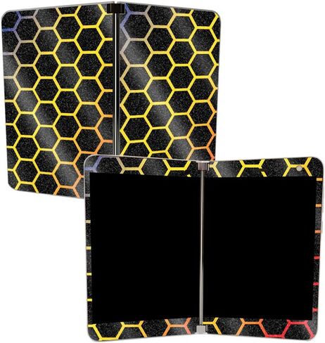 غلاف MightySkins اللامع لجهاز Microsoft Surface Duo - المصمم باللون الأزرق الفاتح | لمسة نهائية لامعة واقية ومتينة شديدة اللمعان | سهل التطبيق والإزالة وتغيير الأنماط | صنع في الولايات المتحدة الأمريكية in Kuwait