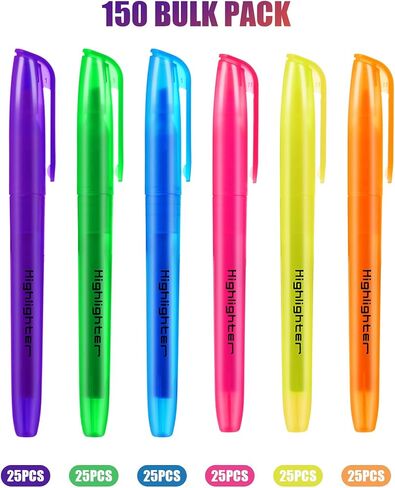 Highlighters Assorted Colors Bulk, 60 Pcs Pastel Highlighters Bulk with 6 Colors, Colored Highlighters for Office and School Supplies in Saudi Arabia