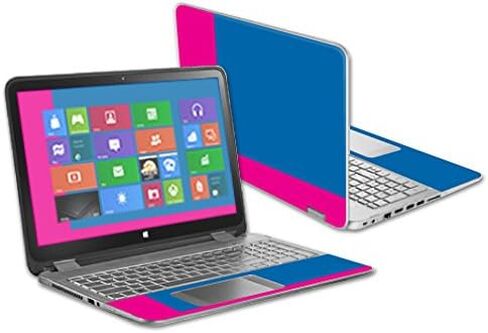 غلاف MightySkins متوافق مع HP Envy x360 مقاس 15.6 بوصة - وردي فاقع صلب | غطاء ملتف من الفينيل واقٍ ومتين وفريد ​​من نوعه | سهل التطبيق والإزالة وتغيير الأنماط | صنع في الولايات المتحدة الأمريكية in Kuwait