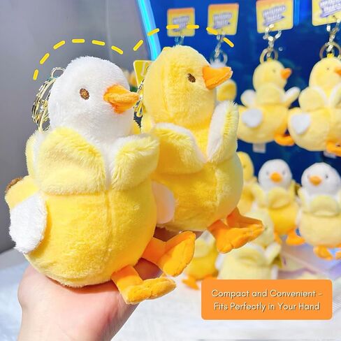 YUKEI 1 Pair Cute Banana Duck Plush Keychain - Ultra-Soft Filling, Adorable & Durable Soft Plush Toy Duck Stuffed Animal in Kuwait