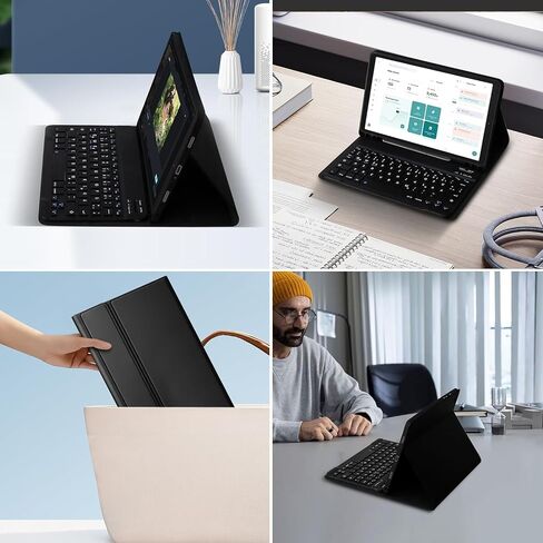 Samsung Galaxy Tab A9+/A9 Plus Keyboard Case11 inch 2023, Slim Stand Protective Smart Cover with Slim PU Soft Cover for Tab A9 Plus Tablet (SM-X210/X216/X218) with Keyboard Magnetic Wireless, Black in Saudi Arabia
