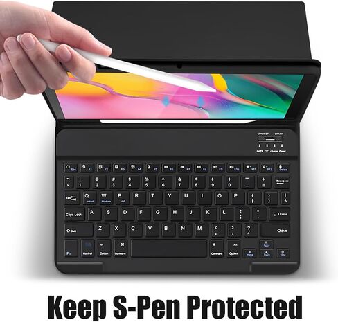Samsung Galaxy Tab A9+/A9 Plus Keyboard Case11 inch 2023, Slim Stand Protective Smart Cover with Slim PU Soft Cover for Tab A9 Plus Tablet (SM-X210/X216/X218) with Keyboard Magnetic Wireless, Black in Saudi Arabia