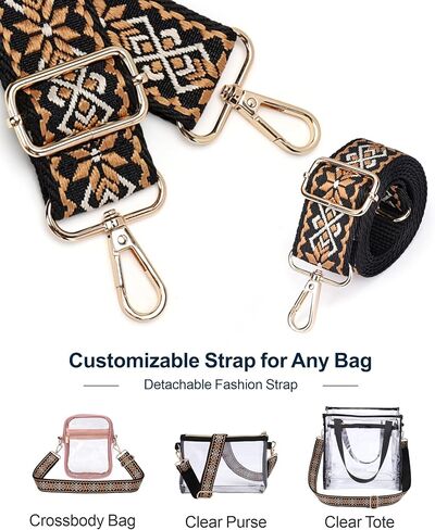حقيبة PACKISM Clear Sling Bag معتمدة من الاستاد وحزمة فاني شفافة للنساء، أسود in Kuwait