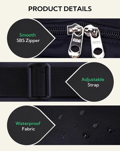 WATERFLY Small Fanny Pack Fashion Fanny Pack for Women Men Crossbody Waist Bag with Adjustable Strap for Traveling Hiking Cycling Dog Walking in Saudi Arabia