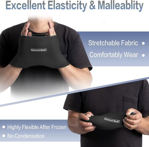 General Medi Headache & Migraine Ice Wrap Cap, Cold Therapy Migraine Relief Hat, Headache Ice Hat Cold Compress, Great for Puffy Eyes, Tension, Sinus & Stress Relief (Black) in Saudi Arabia