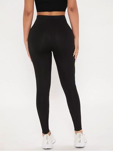Floerns Women's Graphic Print High Waist Sports Running Workout Legging Pants in Saudi Arabia
