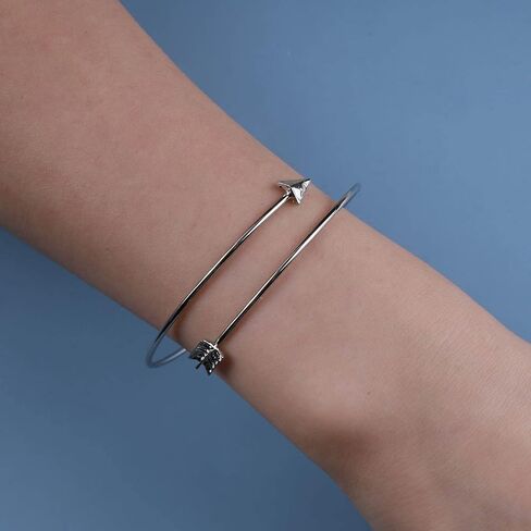 Vintage Arrow Bangle Bracelet Gold Sidesway Arrow Bracelet Thin Bracelet Adjustable Cuff Bracelet Handmade Skinny Cuff Bracelet Jewelry for Women and Girls in Saudi Arabia