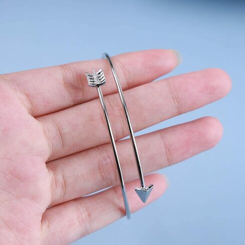 Vintage Arrow Bangle Bracelet Gold Sidesway Arrow Bracelet Thin Bracelet Adjustable Cuff Bracelet Handmade Skinny Cuff Bracelet Jewelry for Women and Girls in Saudi Arabia