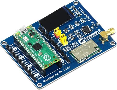 sb components LoRa Expansion Board for Raspberry Pi Pico, Smart Data Transmission LoRa HAT Module, Transmission up to 5 KM Through Serial Port (868MHz LoRa Expansion with Pico Board) in Kuwait