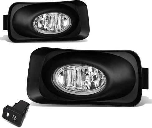 DNA MOTORING FL-ZTL-182-AM المصد الأمامي ضوء الضباب للسائق وجانب الراكب يعزز الرؤية [متوافق مع 04-05 Acura TSX] in Kuwait