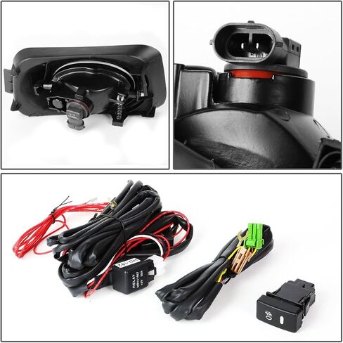 DNA MOTORING FL-ZTL-182-AM المصد الأمامي ضوء الضباب للسائق وجانب الراكب يعزز الرؤية [متوافق مع 04-05 Acura TSX] in Kuwait