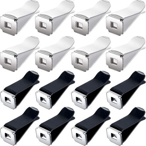 40 Pieces Square Head Car Air Vent Clips 12.66 mm Auto Air Conditioner Outlet Clips Air Freshener Clips for Car Air Vent Decoration (White, Black) in Saudi Arabia