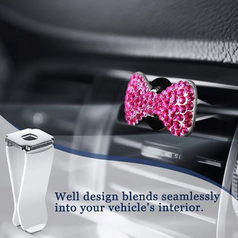 40 Pieces Square Head Car Air Vent Clips 12.66 mm Auto Air Conditioner Outlet Clips Air Freshener Clips for Car Air Vent Decoration (White, Black) in Saudi Arabia
