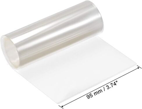uxcell PVC Heat Shrink Tube 95mm Flat Width Wrap for Dual Layer 18650 1 Meter Clear in Saudi Arabia