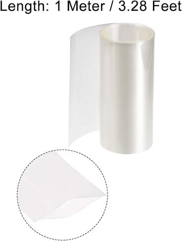 uxcell PVC Heat Shrink Tube 95mm Flat Width Wrap for Dual Layer 18650 1 Meter Clear in Saudi Arabia
