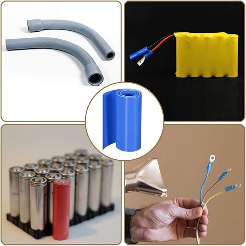 uxcell PVC Heat Shrink Tube 95mm Flat Width Wrap for Dual Layer 18650 1 Meter Clear in Saudi Arabia