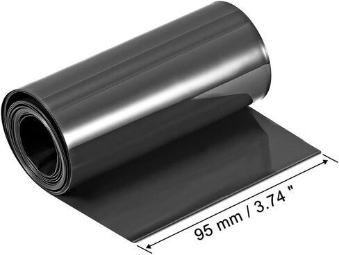 أنبوب الانكماش الحراري PVC من Uxcell مقاس 95 مم، غلاف عرض مسطح لطبقة مزدوجة 18650، 1 متر شفاف in Kuwait