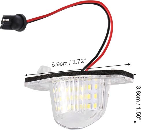 X AUTOHAUX 2pcs LED License Plate Light Car Number Lamp Replacement White Light for Honda Odyssey CR-V Civic Insight in Saudi Arabia